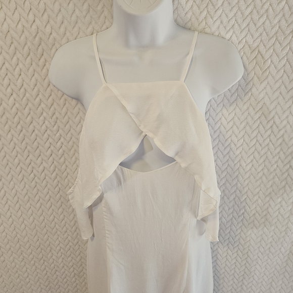 BB Dakota White Halter Neck Style Kaless Dress Size 6 - Picture 4 of 12